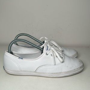 Keds faux leather white shoes